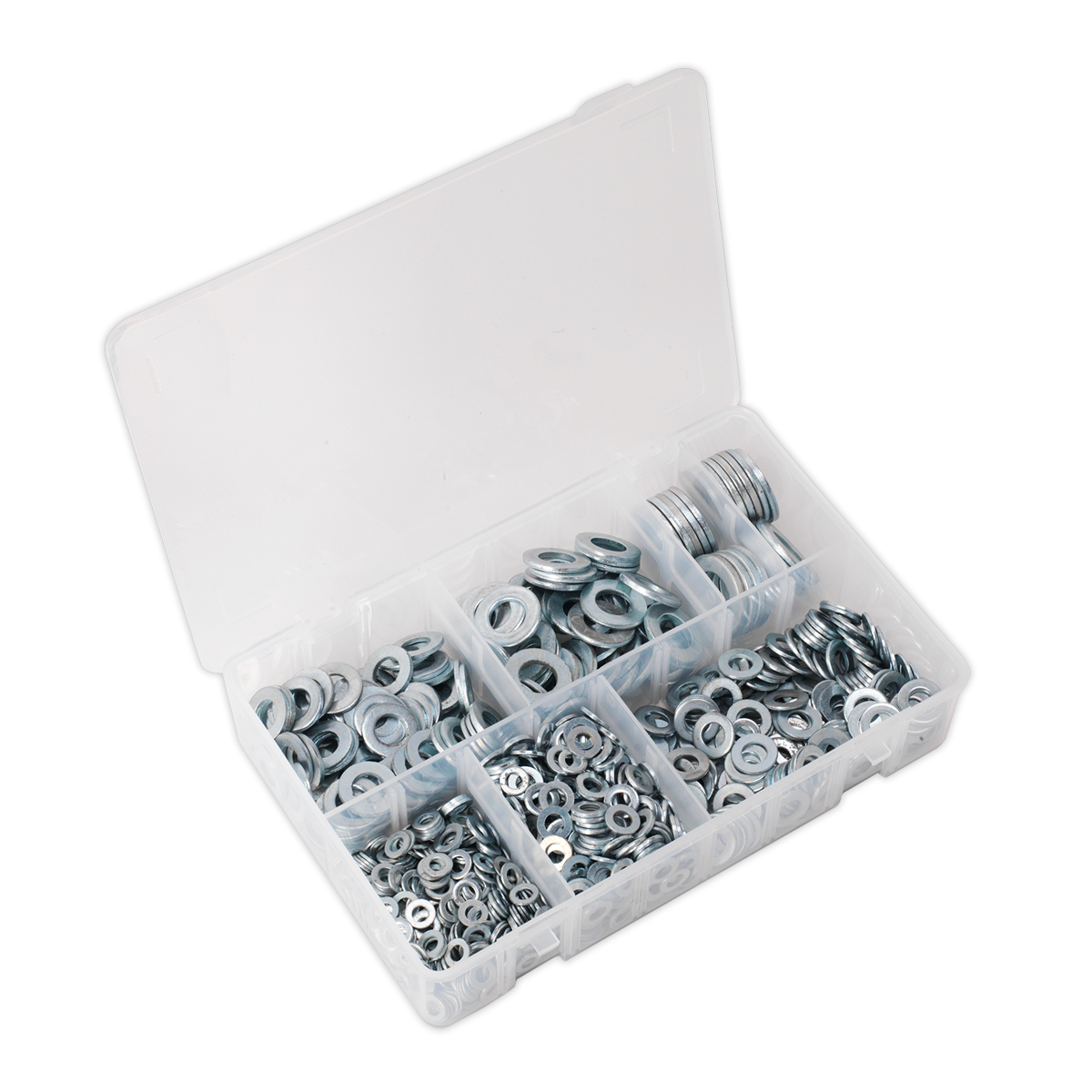 Sealey Flat Washer Assortment 1070pc M5-M16 Form A Metric