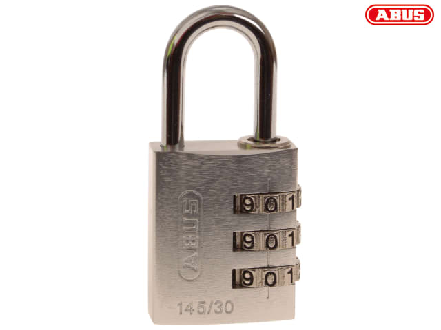 ABUS Mechanical 145/30 30mm Aluminium Combination Padlock Silver 46583