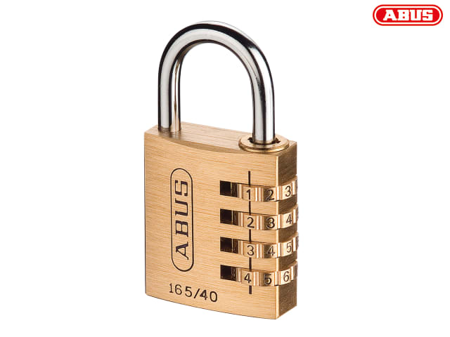 ABUS Mechanical 165/40 40mm Solid Brass Body Combination Padlock (4-Digit) Carded