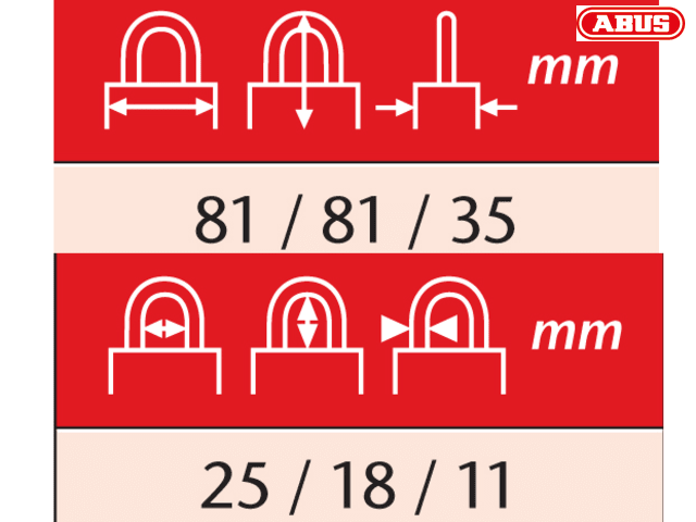 ABUS Mechanical 20/80mm Diskus® Plus Padlock Carded