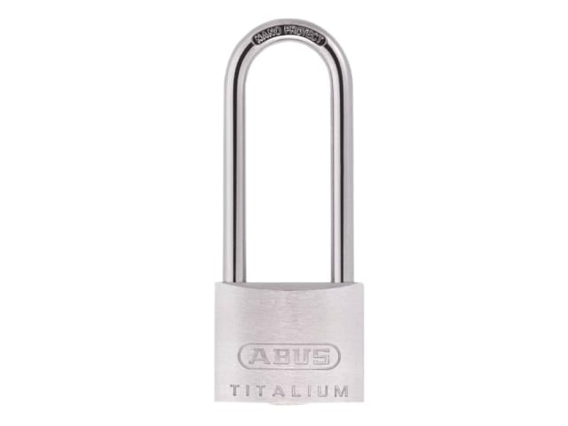 ABUS Mechanical 64TI/50mm TITALIUM Padlock 80mm Long Shackle Carded