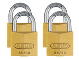 ABUS Mechanical 65/30mm Brass Padlock Quad Pack