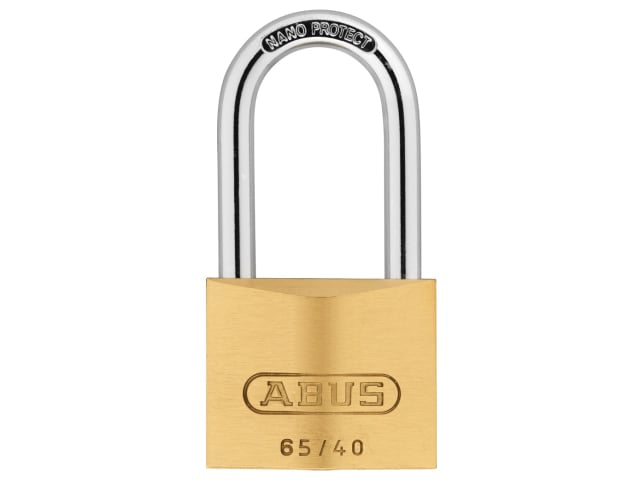 ABUS Mechanical 65/40mm Brass Padlock 40mm Long Shackle Keyed Alike 6406