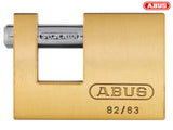 ABUS Mechanical 82/63mm Monoblock Brass Shutter Padlock Carded