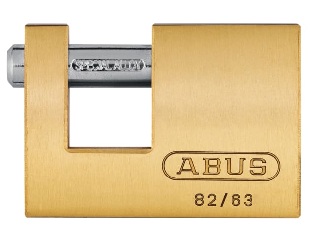 ABUS Mechanical 82/63mm Monoblock Brass Shutter Lock Keyed Alike 8501 ...