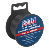 Sealey Automotive Cable Thick Wall 5A 7m Black