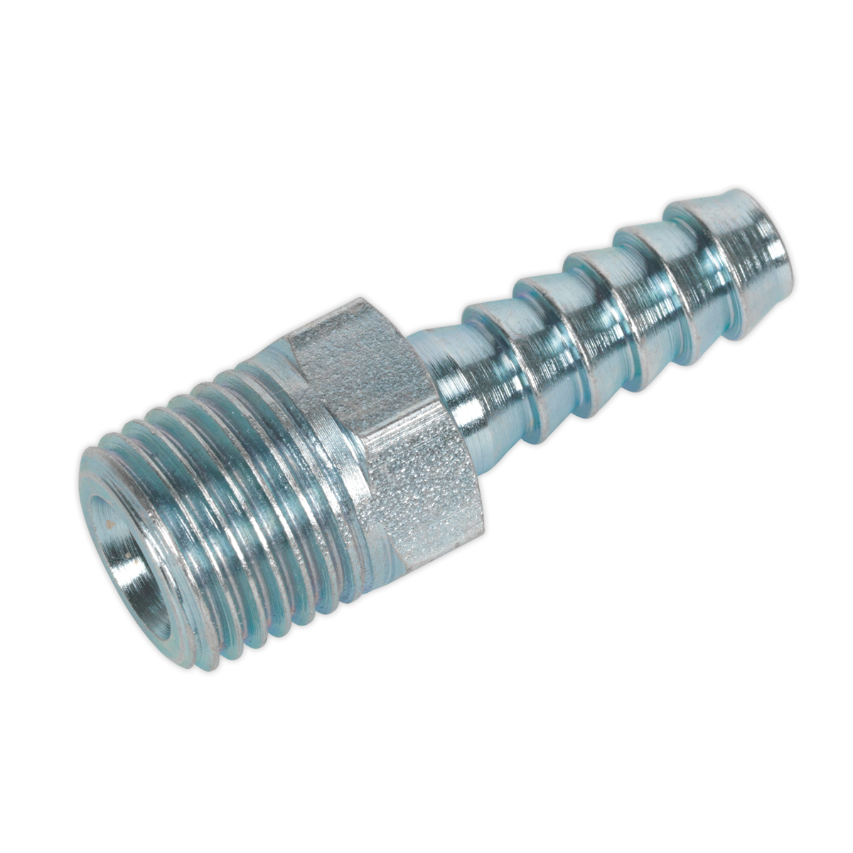 Sealey Screwed Tailpiece Male 1/4"BSPT - 1/4" Hose Pack of 5