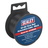 Sealey Automotive Cable Thick Wall 8A 6m Black