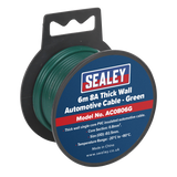 Sealey Automotive Cable Thick Wall 8A 6m Green