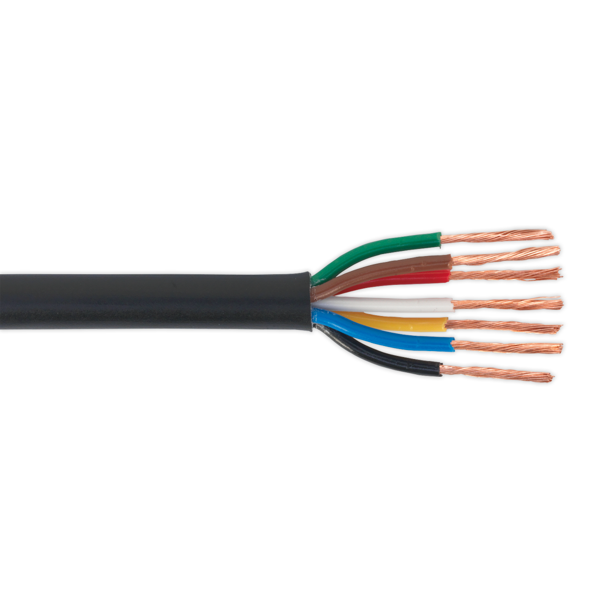 Sealey Automotive Cable Thin Wall 7 x 0.75mm² 24/0.20mm 30m Black