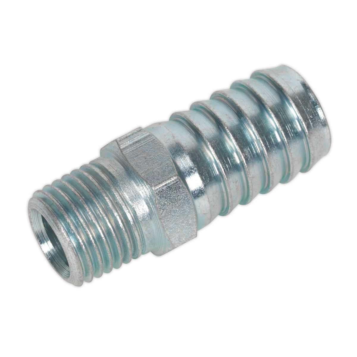 Sealey Screwed Tailpiece Male 1/4"BSPT - 1/2" Hose Pack of 5