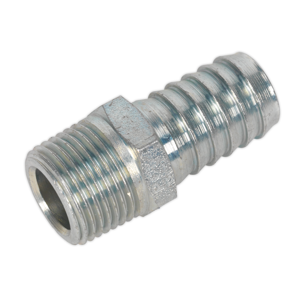 Sealey Screwed Tailpiece Male 3/8"BSPT - 1/2" Hose Pack of 5