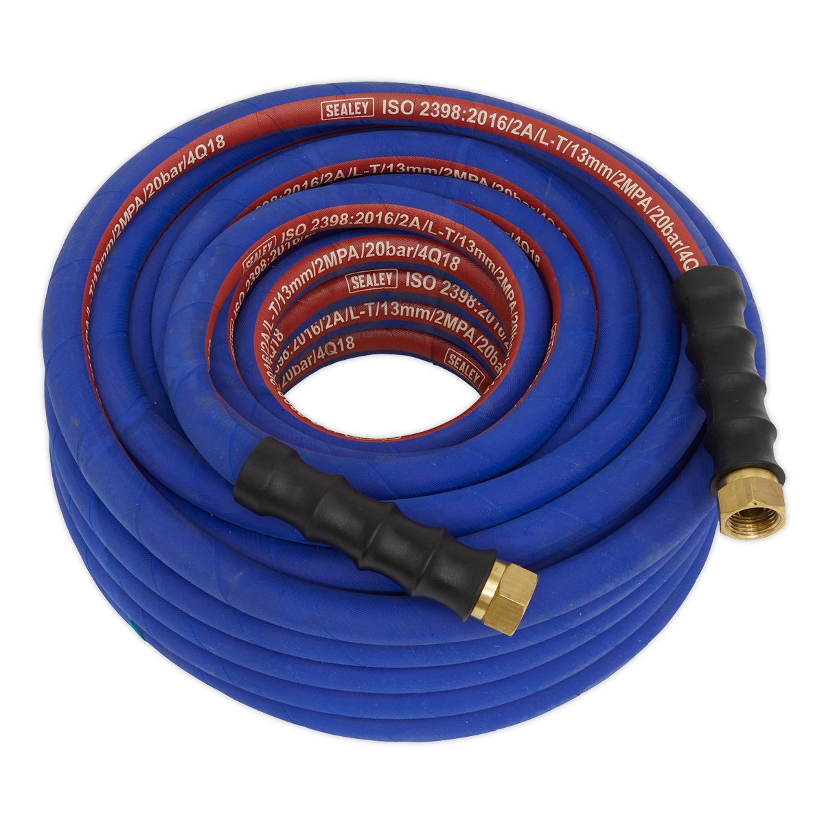 Sealey Air Hose 20m x Ø13mm with 1/2"BSP Unions Extra-Heavy-Duty