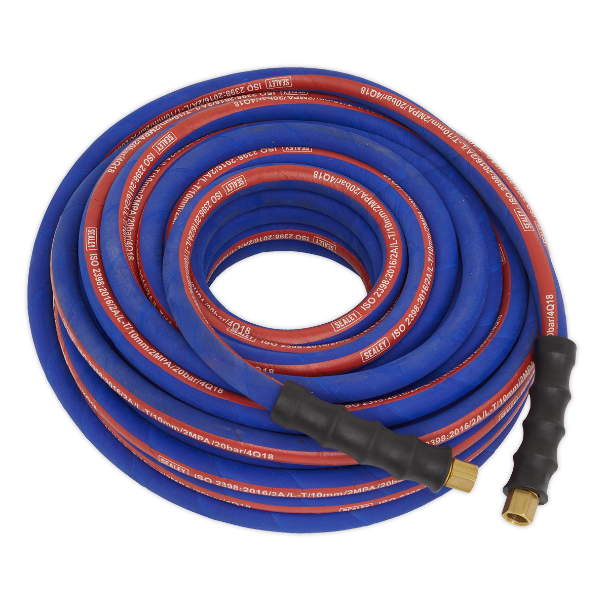 Sealey Air Hose 20m x Ø10mm with 1/4"BSP Unions Extra-Heavy-Duty