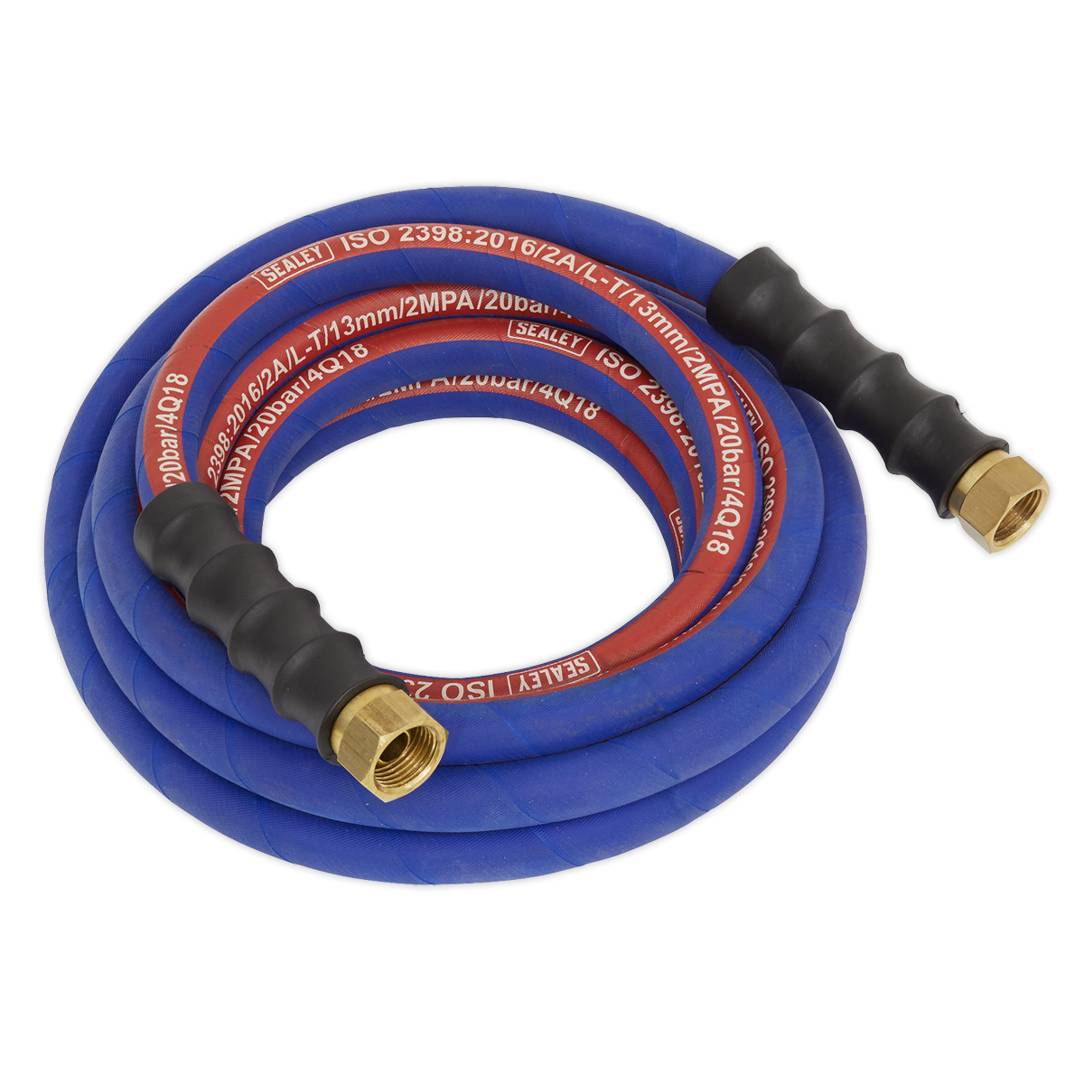 Sealey Air Hose 5m x Ø13mm with 1/2"BSP Unions Extra-Heavy-Duty