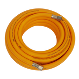 Sealey Air Hose 10m x Ø8mm Hybrid High-Visibility with 1/4"BSP Unions AHHC10