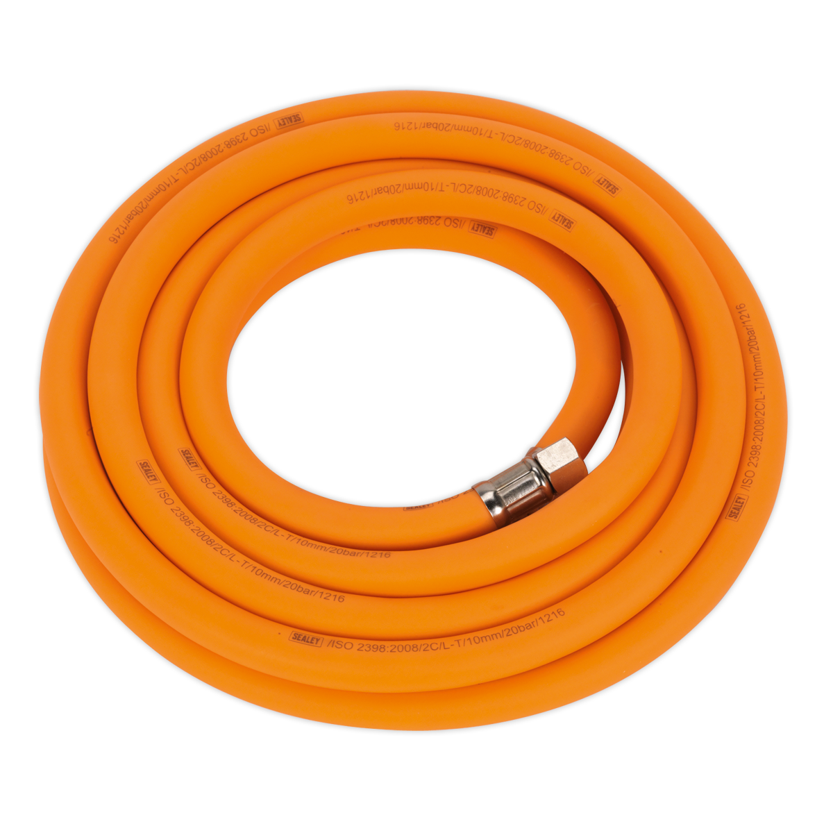 Sealey Air Hose 5m x Ø10mm Hybrid High-Visibility with 1/4"BSP Unions