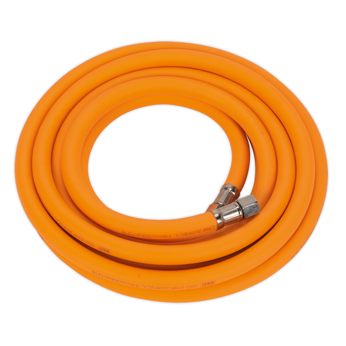 Sealey Air Hose 5m x Ø8mm Hybrid High-Visibility with 1/4"BSP Unions