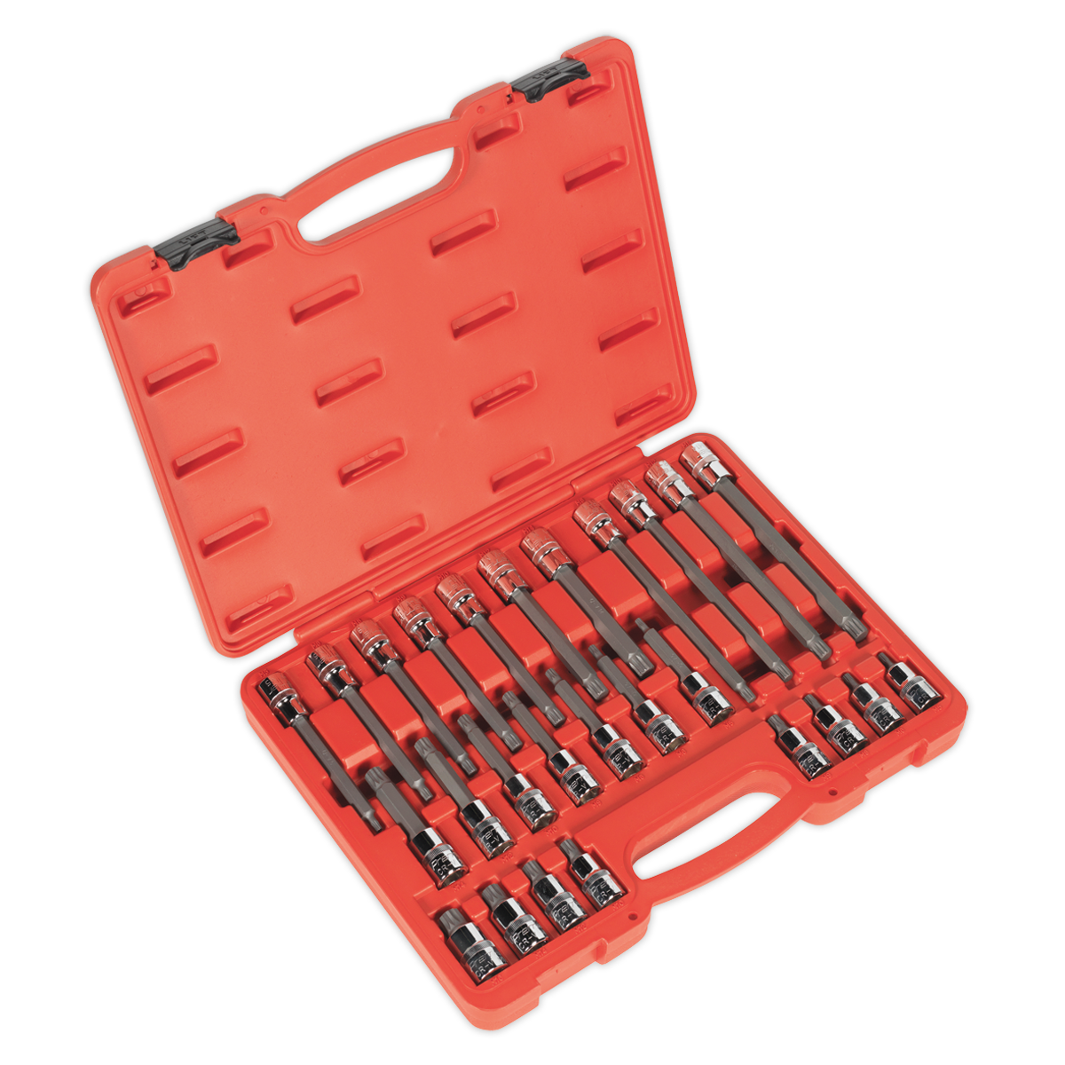 Sealey Spline Socket Bit Set 26pc 1/2"Sq Drive