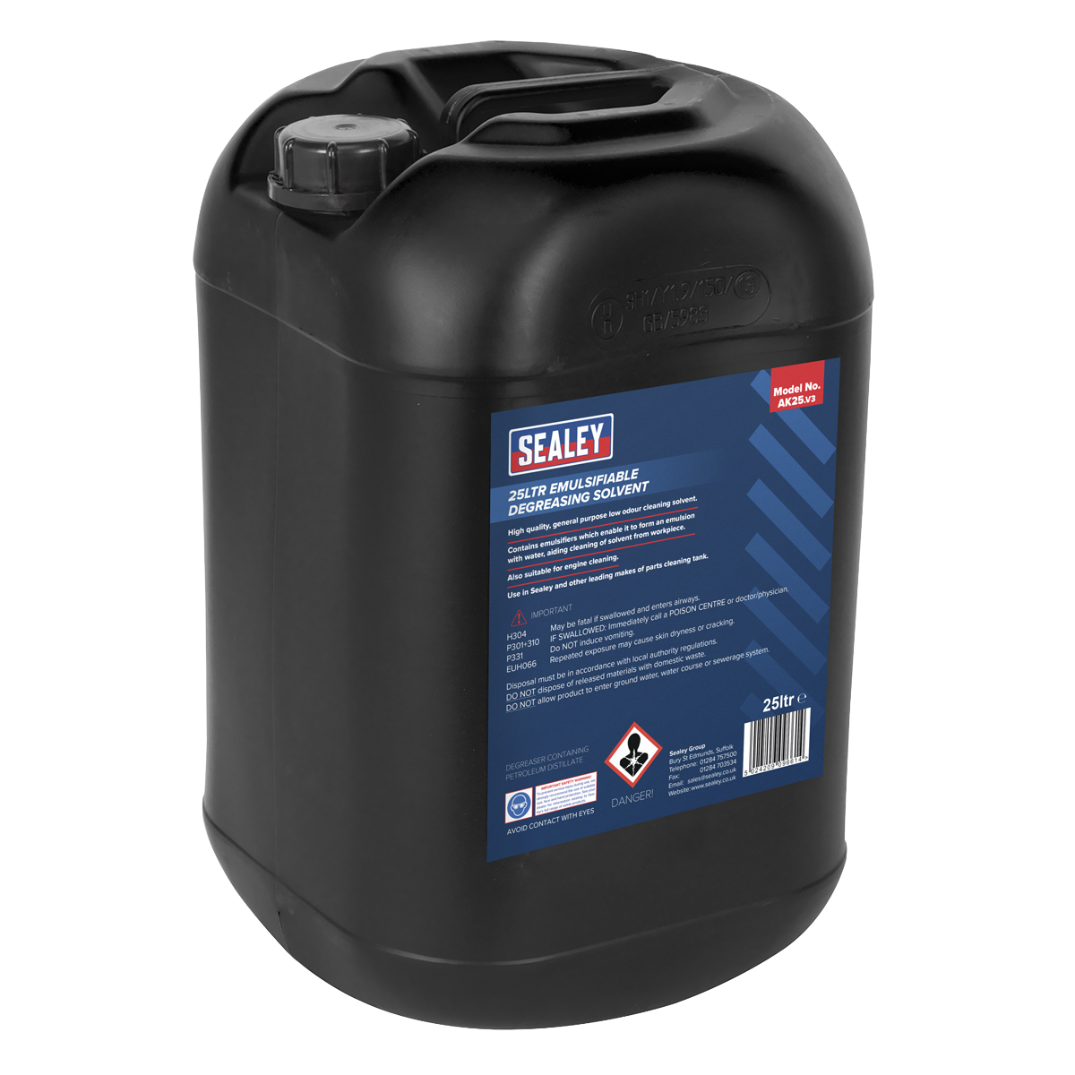 Sealey Degreasing Solvent Emulsifiable 25L