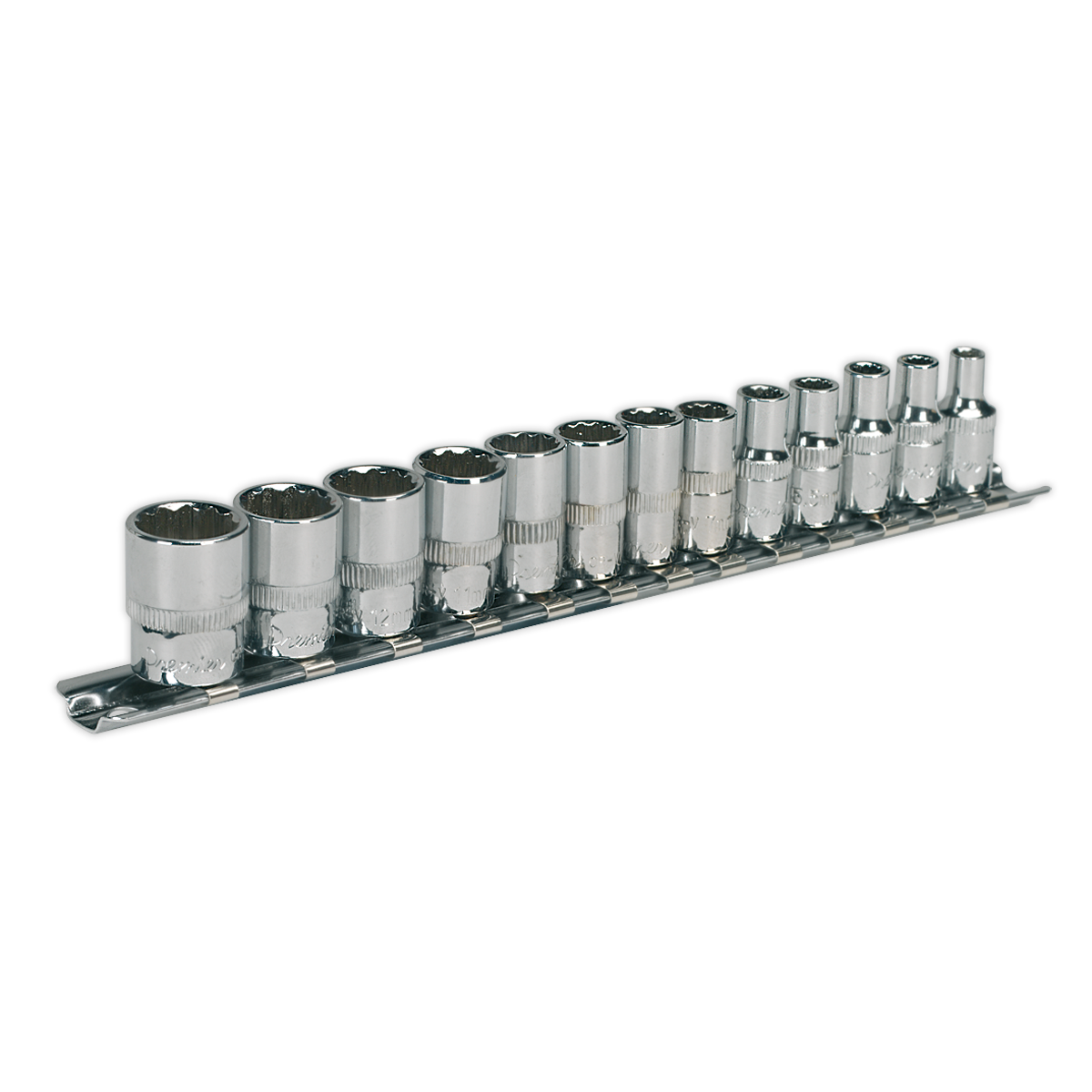 Sealey Socket Set 13pc 1/4"Sq Drive 12pt WallDrive® Metric