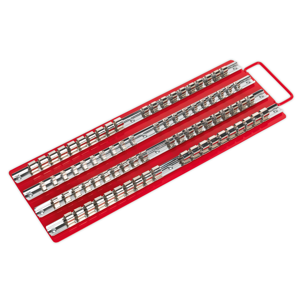 Sealey Socket Rail Tray Red 1/4", 3/8" & 1/2"Sq Drive