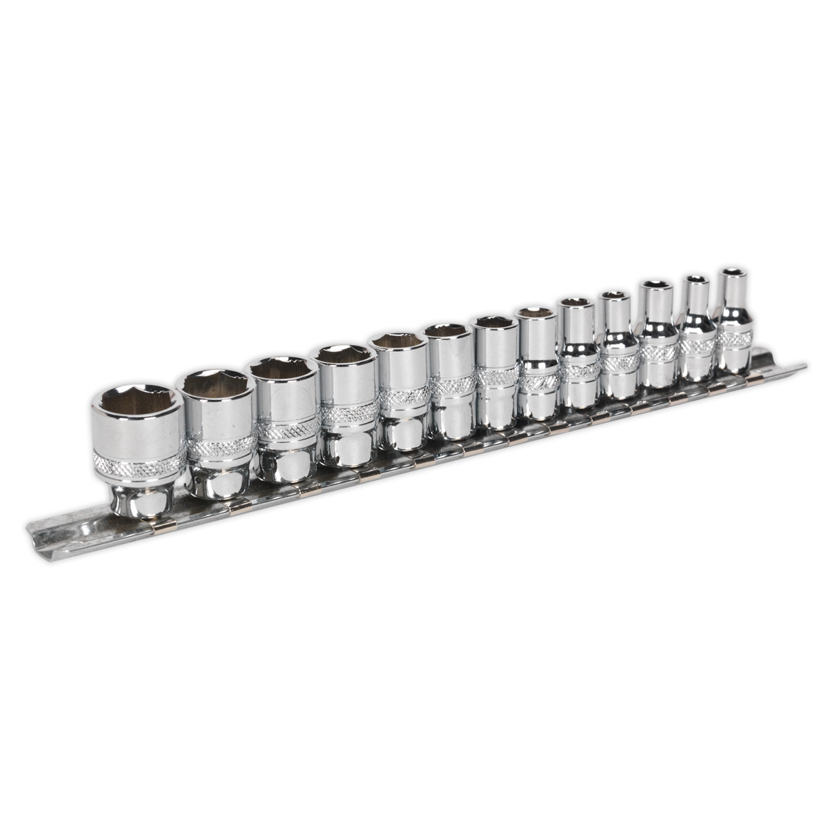 Sealey Socket Set 13pc 1/4"Sq Drive Lock-On 6pt Metric