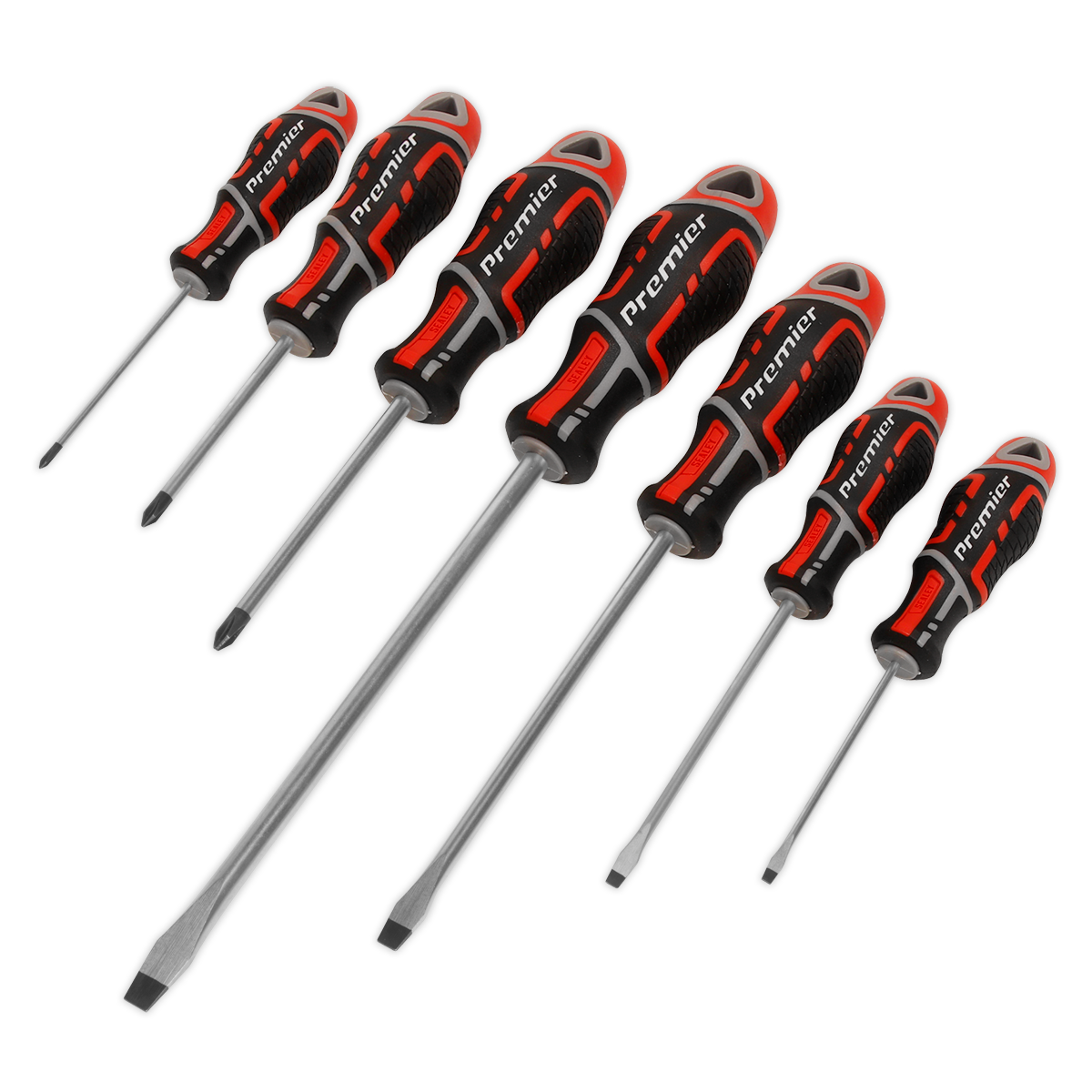 Sealey Screwdriver Set 7pc GripMAX® - Red AK4321