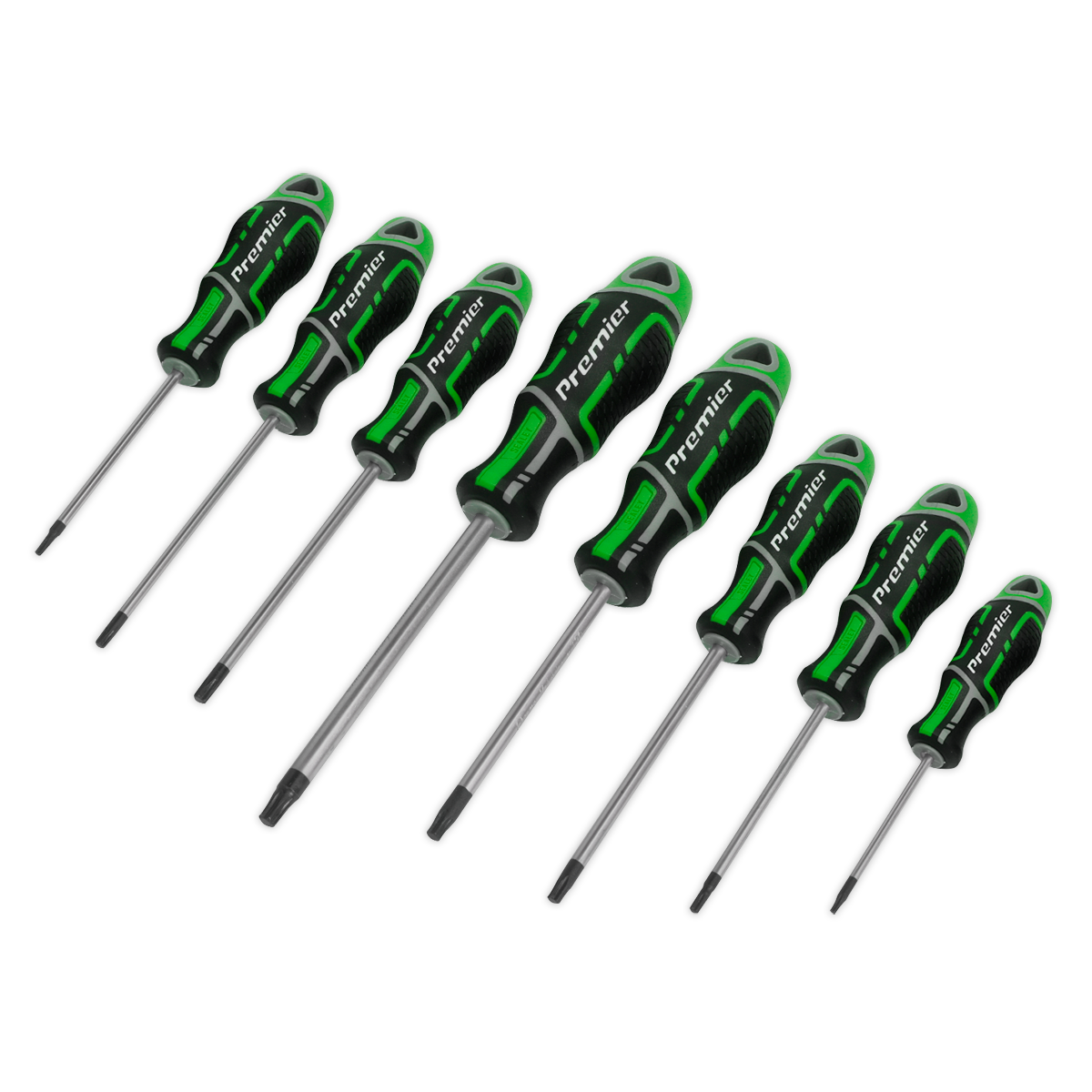 Sealey Screwdriver Set 8pc Security TRX-Star* GripMAX® - Hi-Vis Green