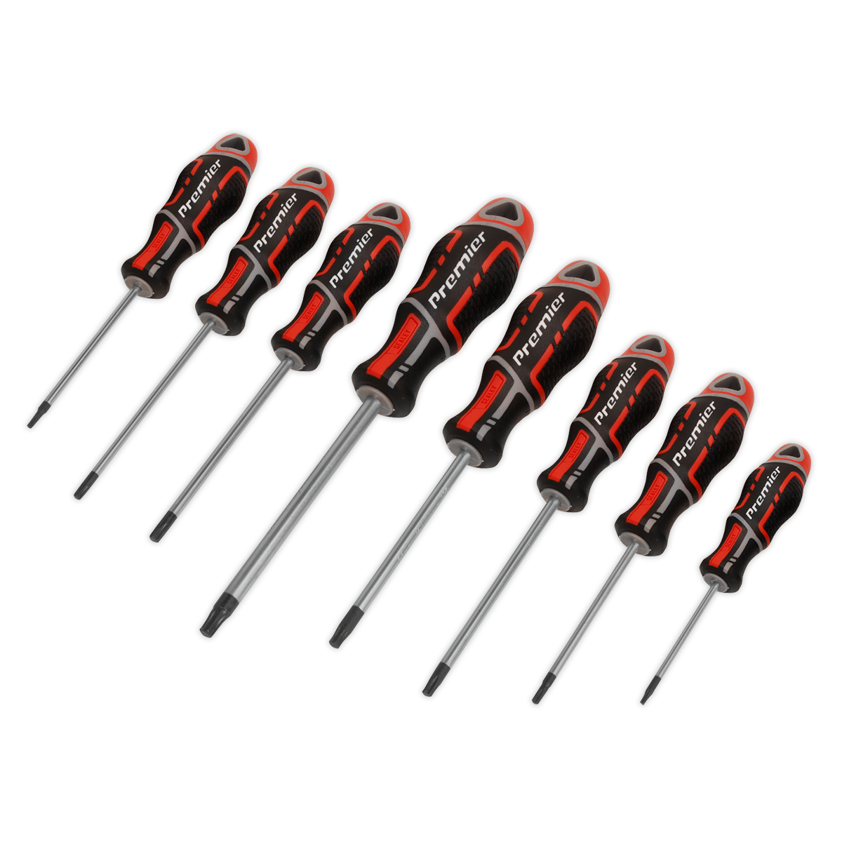 Sealey Screwdriver Set 8pc Security TRX-Star* GripMAX® - Red