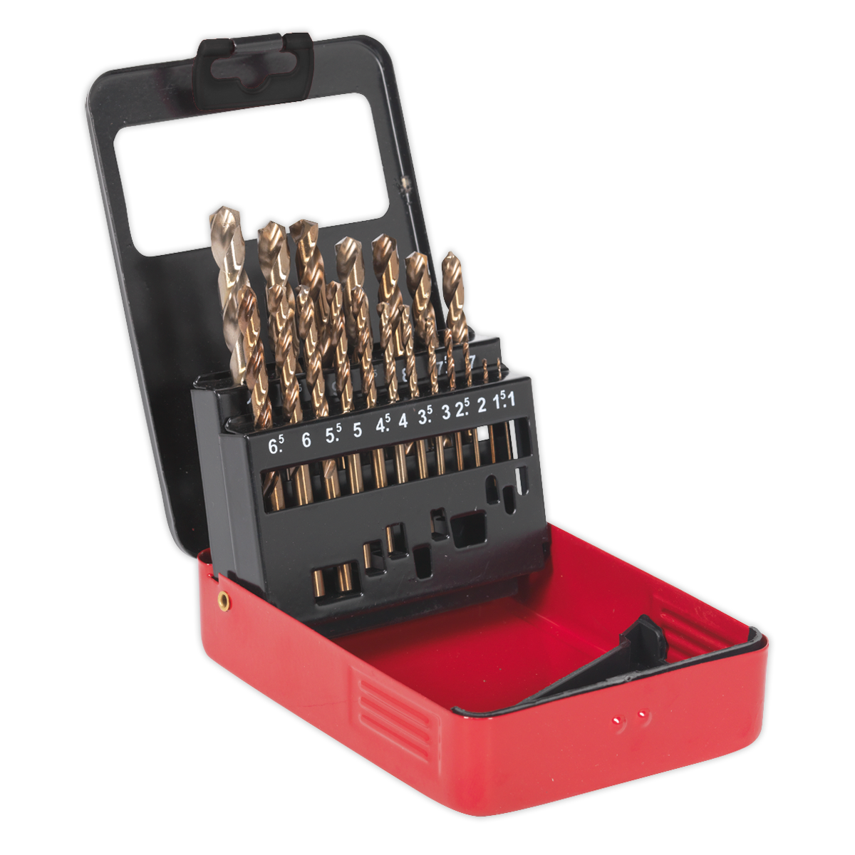 Sealey HSS Cobalt Split Point Fully Ground Drill Bit Set 19pc Metric