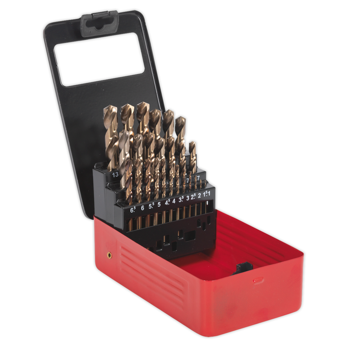 Sealey HSS Cobalt Split Point Fully Ground Drill Bit Set 25pc Metric