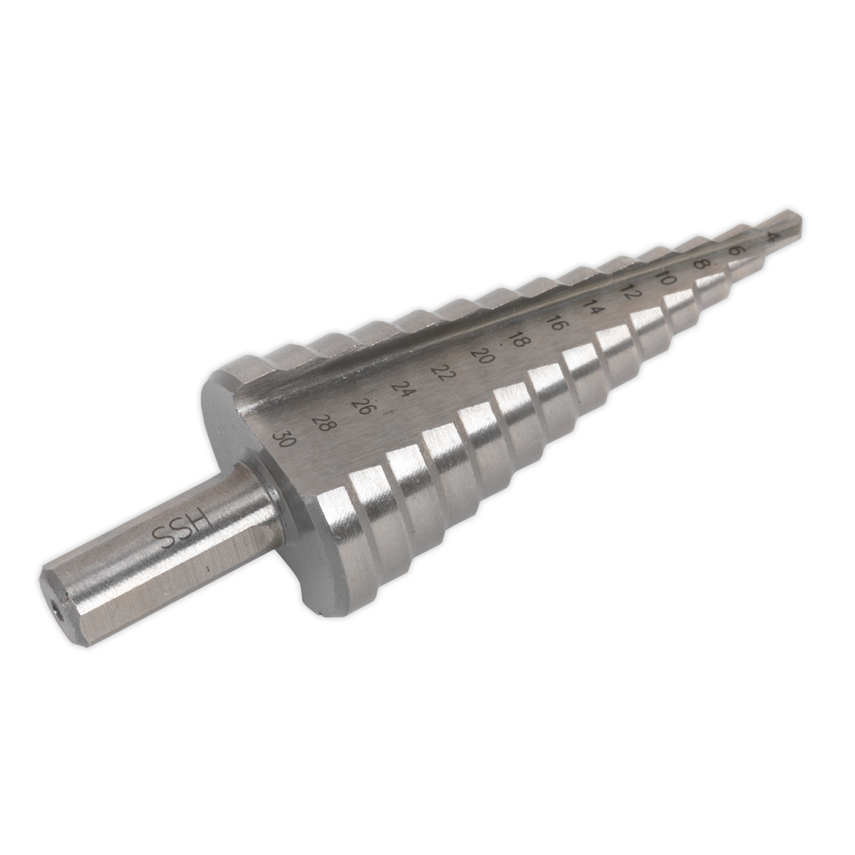 Sealey HSS M2 Step Drill Bit 4-30mm Double Flute