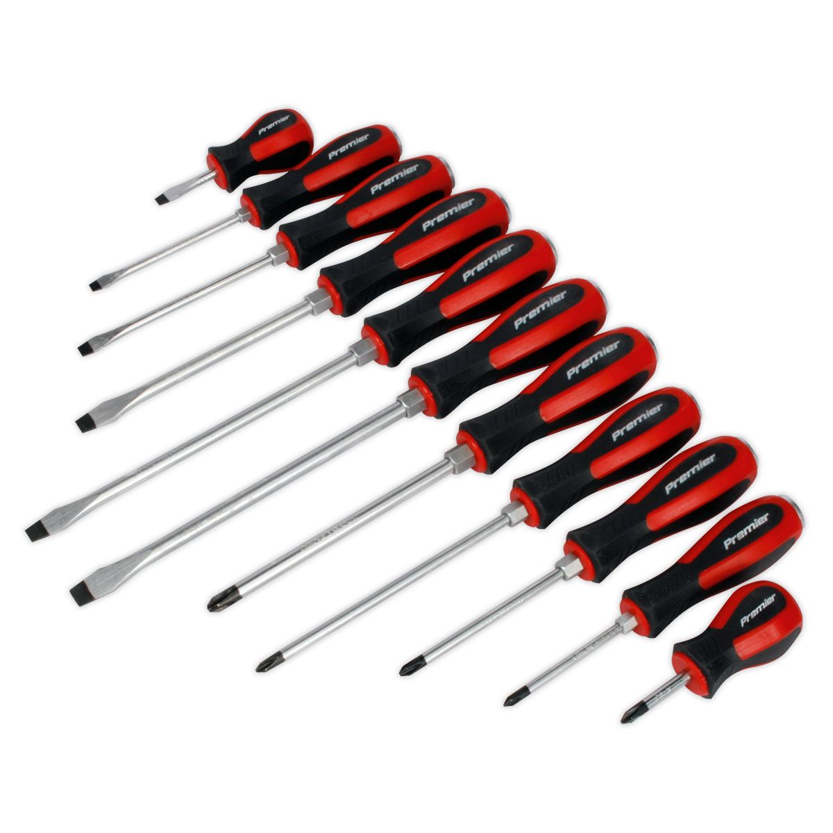 Sealey Screwdriver Set 11pc Hammer-Thru