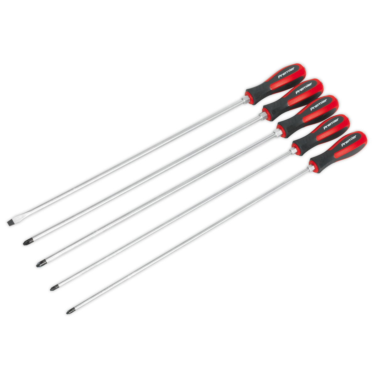 Sealey Screwdriver Set 5pc Hammer-Thru 450mm