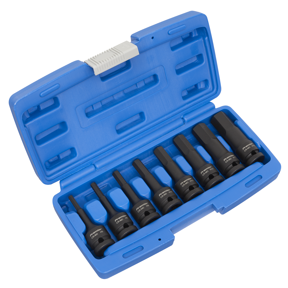 Sealey Impact Hex Socket Bit Set 8pc 1/2"Sq Drive