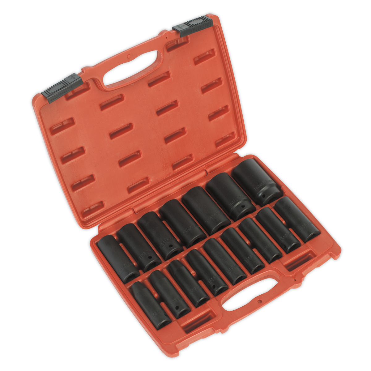 Sealey Impact Socket Set 16pc 1/2"Sq Drive Deep Metric AK5816M