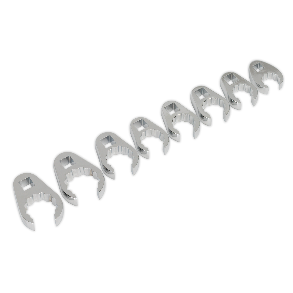 Sealey Crow's Foot Spanner Set 8pc 1/2"Sq Drive Metric