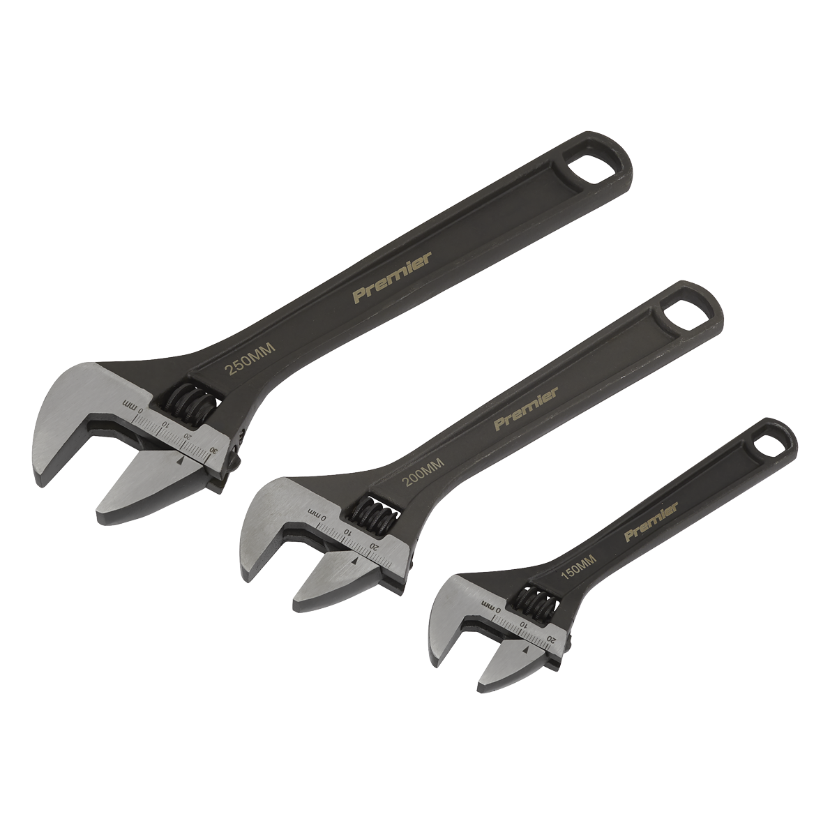 Sealey Adjustable Wrench Set 3pc