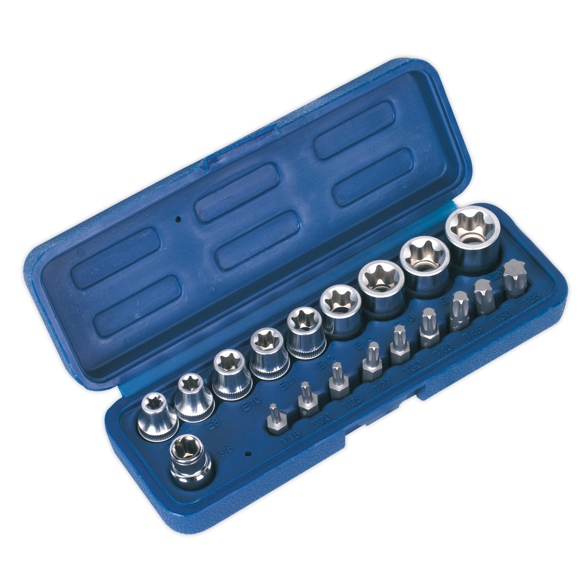 Sealey TRX-Star* Socket & Bit Set 19pc 3/8"Sq Drive