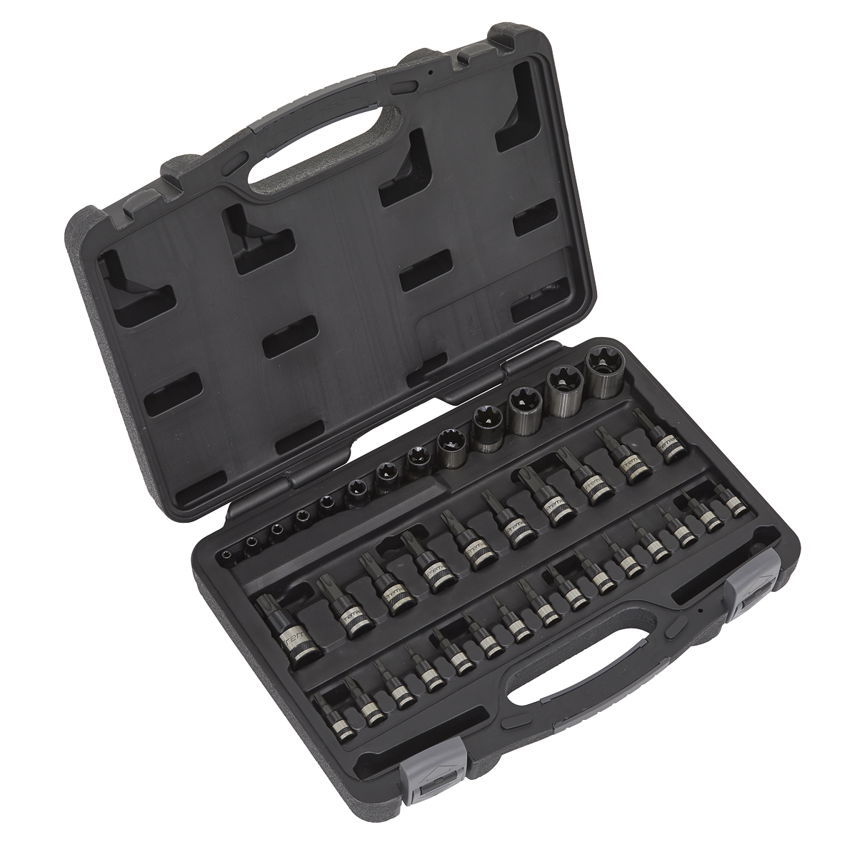 Sealey TRX-Star* Socket & Security Socket Bit Set 38pc 1/4", 3/8" & 1/2"Sq Drive AK6197B