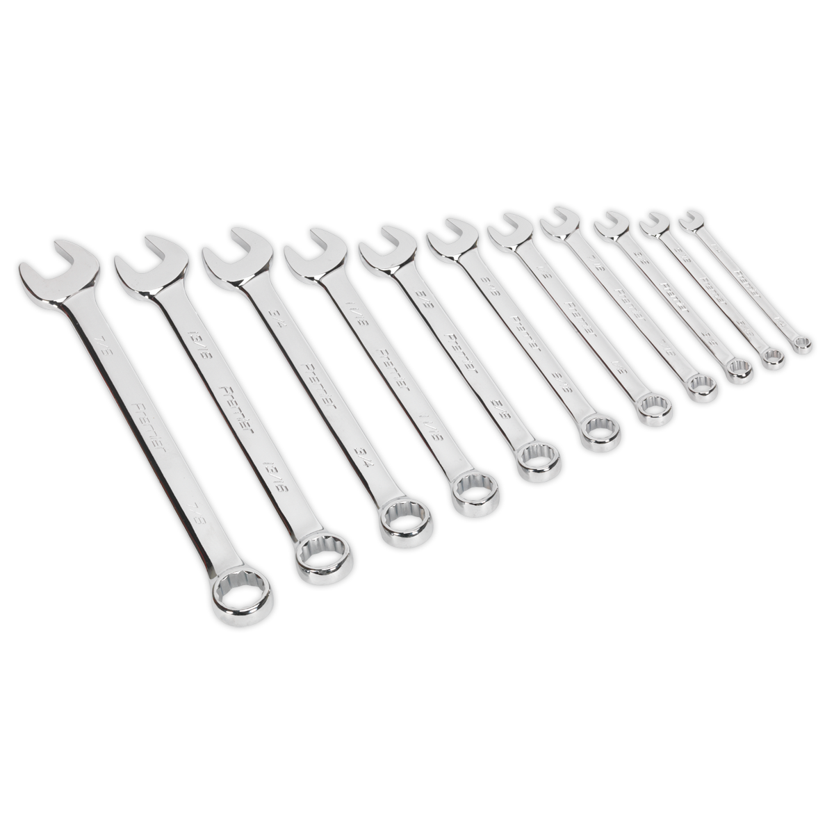 Sealey Combination Spanner Set 11pc Imperial AK630AF