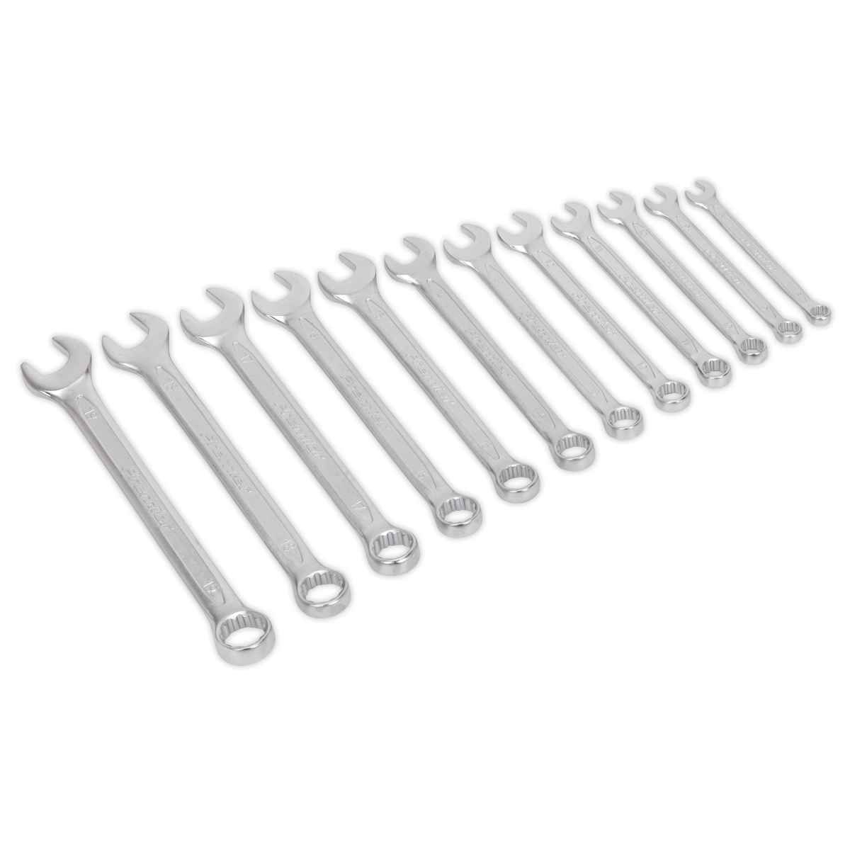 Sealey Combination Spanner Set 12pc Cold Stamped Metric