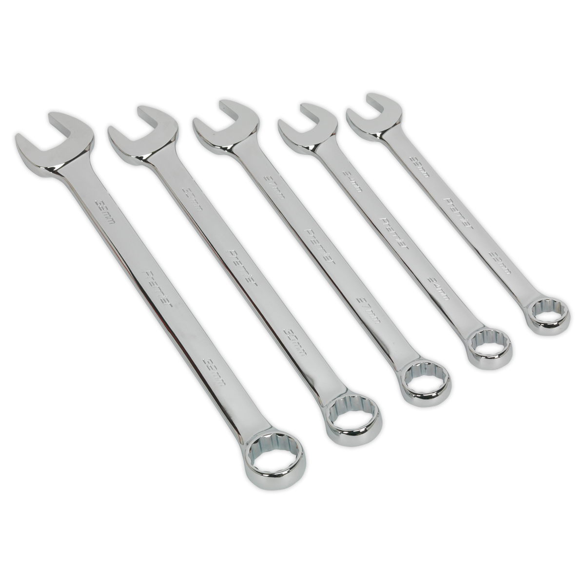 Sealey Combination Spanner Set 5pc Jumbo Metric