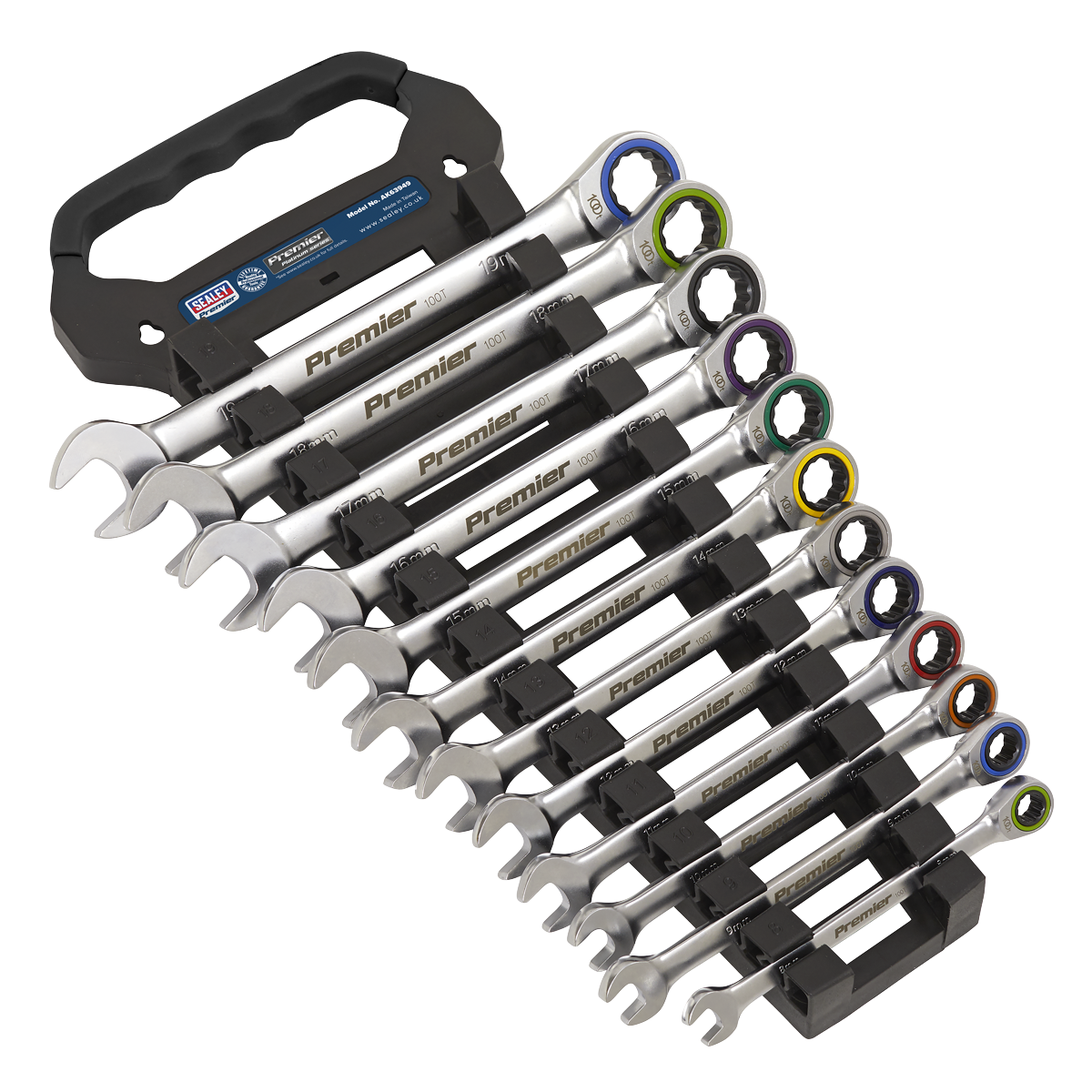 Sealey Combination Ratchet Spanner Set 12pc Metric - Platinum Series