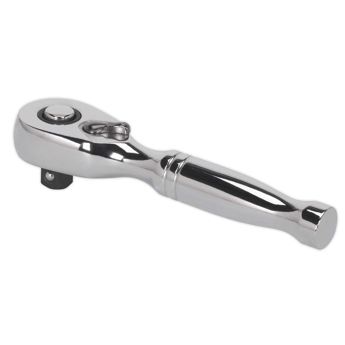 Sealey Stubby Ratchet Wrench 1/4"Sq Drive Pear-Head Flip Reverse