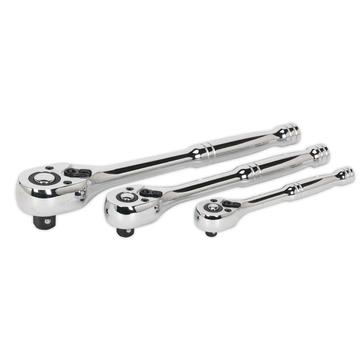 Sealey Ratchet Wrench Set 3pc Pear-Head Flip Reverse