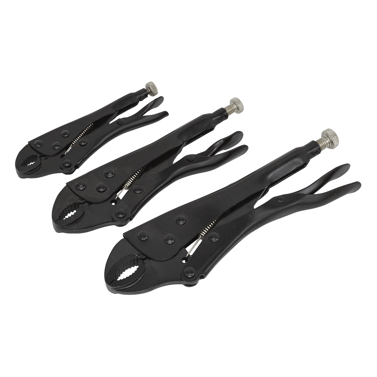 Sealey Locking Pliers Set 3pc Rust Resistant