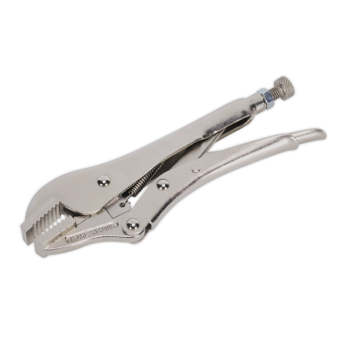 Sealey Locking Pliers Straight Jaws 185mm 0-30mm Capacity