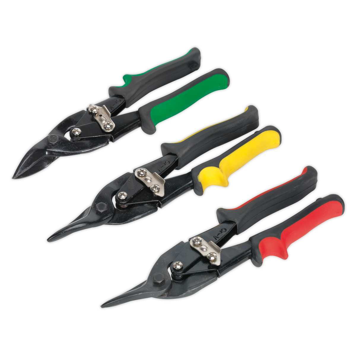 Sealey Aviation Tin Snips Set 3pc